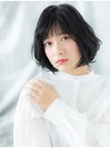 髪質改善ウェットアッシュブラックミニボブi古河20代30代40代
