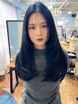 アンメリーアン(Ann merry ann)&nbsp;20代30代透明感暗髪アッシュブルーグレージュ丸みボブ