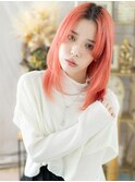 アプリコットオレンジ小顔姫カットレイヤーウルフa志木10代20代