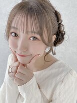 ブリーチなしミルクティーカラーくまさんお団子