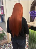 ロングオレンジヘア