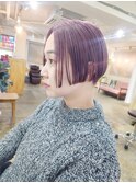 フラミンゴ/ラベンダーピンクのハイトーンカラーグラボブモード