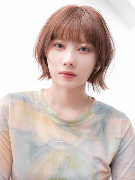 ラフィス ヘアー アーク 高槻店(La fith hair arc) 【La fith】外ハネボブ×ミニボブ×オレンジブラウン