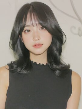 ミレバイジェニー (mirae by geny) くびれヘアレイヤーカットシースルーバング暗めカラーs