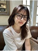 メガネに似合うヘア　シースルーバング