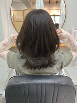 エニエンメイクス 立川(ENIEN MAKE'S)&nbsp;立川レイヤーボブ/ミディアム/オリーブカラー/髪質改善