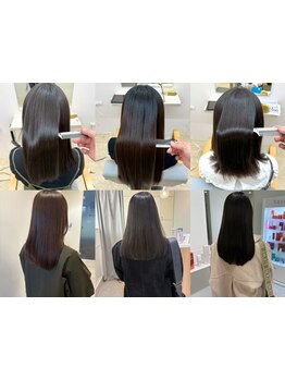 イルミナカラーの透明感を引き出すカラー技術とトリートメントで、うるっ♪ふわっ♪さらっ♪とした質感へ