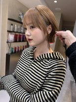 サンド 池袋 2nd(sand) レイヤーボブ/くびれボブ/ミルクティーベージュ