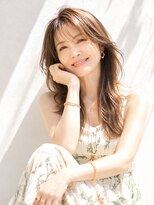アッシュ 学芸大学店(Ash)&nbsp;ロング/レイヤー/おとな女性/ベージュアッシュ/脱白髪染め