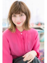 ミック 日暮里店(miq)&nbsp;グラデーションカラーｘ外ハネカジュアルミディ