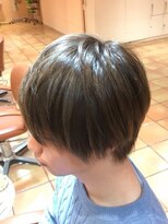 【morio原宿】メンズショート アッシュグレーハイライト