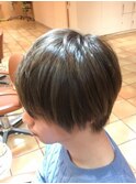 【morio原宿】メンズショート アッシュグレーハイライト