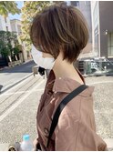 耳掛けショート/大人可愛い/ショートボブ/ハンサムショート/江角