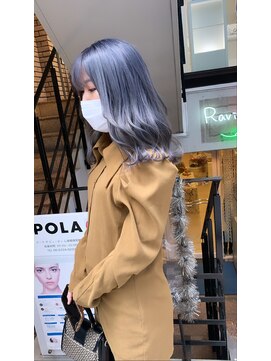 ラフ 難波店(LAFF) #黒髪#ボブルフ#ネビージュ#小顔#ワンレン