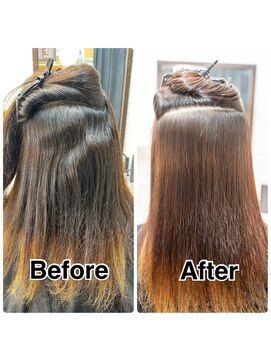 ビート(Beat) インナーカラー、毛先ダメージもシルク髪に酸性ストレート