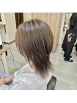 セム(sem) 白髪ぼかしハイライトナチュラルウルフ