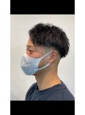 スキンフェード×ツイストスパイラルパーマ
