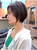 ◇表参道 顔周りカット 美人丸みショートボブ