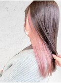 インナーカラー ペールピンク ブリーチ mt___213r