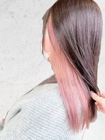 ブルー(BLUE)&nbsp;インナーカラー ペールピンク ブリーチ mt___213r