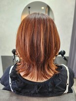 テーラヘアー 土気あすみが丘店(TELA HAIR)&nbsp;ミディアム×オレンジブラウン