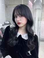 フィヴェント(Fivent)&nbsp;韓国風巻き/黒髪/韓国レイヤーカット/顔周りカット