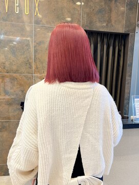 シュヴー 浦安店(CHEVEUX) 髪質改善　ピンク　ブリーチ　ボブ