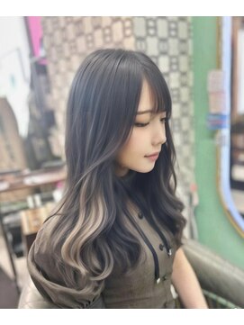ルフレ 新宿歌舞伎町店(Reflet) プルエクステ/グレーアッシュ/インナーカラーカラー/髪質改善