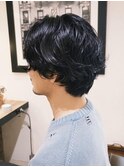 【macana指名】メンズボブパーマ 大人渋髪 毛流れ