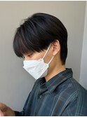 黒髪マッシュナチュラルマッシュメンズヘア韓国ツーブロック