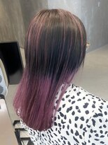 ピークアブー 原宿ハラカド(PEEK-A-BOO) ピンクバレイヤージュハイライトコントラストミディアムスタイル