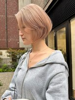 ヌエン 渋谷(NU/EN)&nbsp;夏のトレンド！柔らかピンクベージュとナチュラルショートボブ