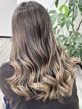 ベルヘアーデザイン 堺東(Belle hair Design) バレイヤージュシャドールーツレイヤーカットイルミナカラー堺東