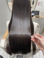 ジーナ 稲毛海岸(Zina)&nbsp;【髪質改善】大人暗髪グレージュ×髪質改善ストレート　ハセガワ