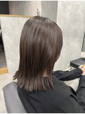 艶髪ラベンダーブラウン×切りっぱなし大人ミディ