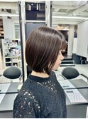 コンパクトボブ　シアカラーミントアッシュカーキベージュ