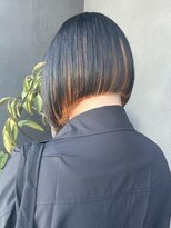 ナナ バイ ピケ(nana by pique) インナーカラー×ぱつっとボブ/オレンジ/20代/30代/40代