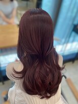 アリュウル 表参道 青山(Allure) ブリーチなしでつくるワインレッドカラー×レイヤーカット○伊藤