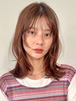 トレス(TRESS)&nbsp;セミロング　レイヤーカット　顔周りレイヤー　ブラウン　表参道