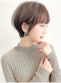丸みショートボブ/顔周りカット/20代30代40代50代/前髪/大宮