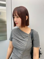 ヌヌ 渋谷 原宿 表参道(nunu)&nbsp;レイヤーカットトリートメントブリーチなしカラーグレージュ