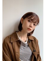 ヌイ 横浜(nui)&nbsp;シースルーバング_ブランジュネイビーカラーダブルバング