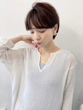 マグノリア オモテサンドウ(MAGNOLiA Omotesando) マロンベージュで柔らかニュアンスマッシュショート・・担当KAYO