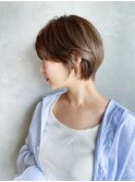 ナチュラルショート_くびれヘアビタミンカラー_ba338613