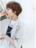 ベージュカラーのマッシュシュニュアンススタイル　野村恵子