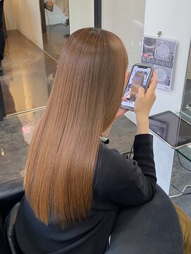 イオエ(ioe) 似合わせカット/メルティカラー/ウェーブミディアム/着物