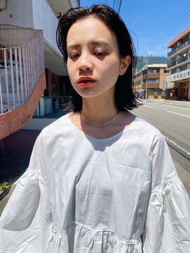 オーシャン(Ocean) ［OCEAN Hair&Life 水田成美］オシャレ☆濡れ感外ハネボブ