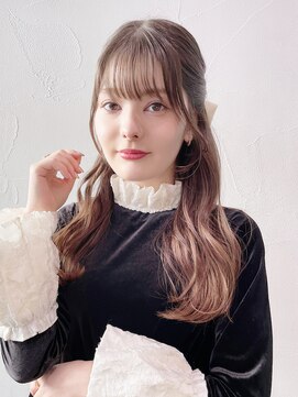 アイティーバイアルバム 藤沢店(IT by ALBUM) ハーフアップウェーブ_ホワイトグレージュネビージュ_29006