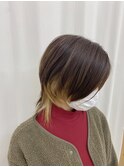 インナーカラー×ウルフカット