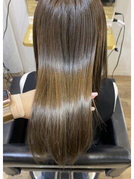 イオエ(ioe) 黒髪/ボブルフ/ネビージュ/小顔/ワンレン/髪質改善/グレージュ